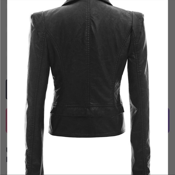 ANGVS Jackets & Coats Nwt Angvns Brand New Faux Leather Moto Jacket